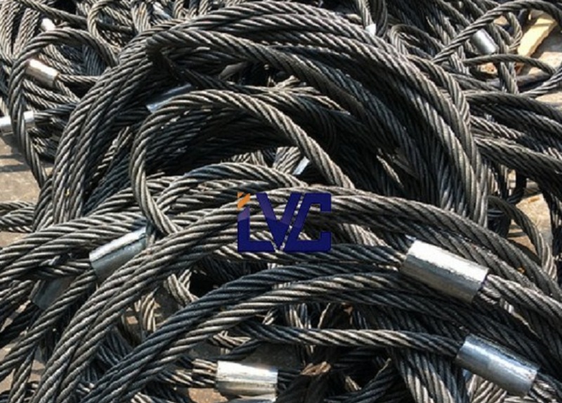 Sling cáp thép mạ kẽm, Cáp thép mạ kẽm, Cáp cứng viễn thông, Cáp bọc nhựa trắng, Cáp mạ