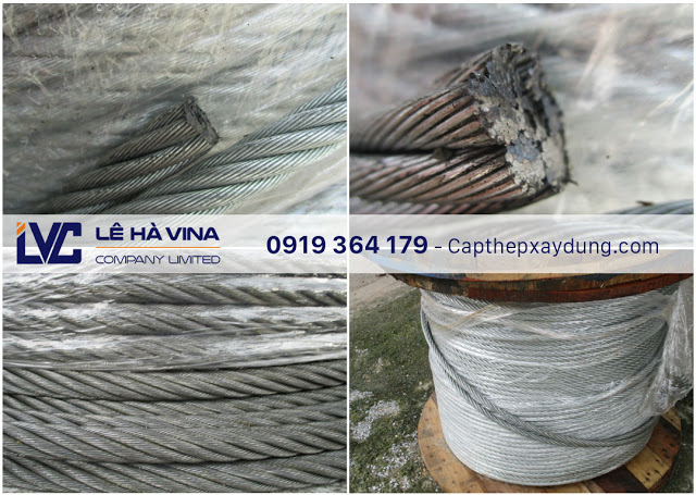 Cáp cẩu Hàn Quốc giá rẻ, Cáp cẩu Hàn Quốc, Công ty Lê Hà Vina, Cáp chống xoắn, Cáp mạ kẽm
