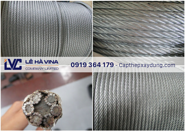 Cáp thép mạ kẽm Hàn Quốc, Cáp thép mạ kẽm, Cáp thép, Cáp thép xây dựng, Lê Hà Vina