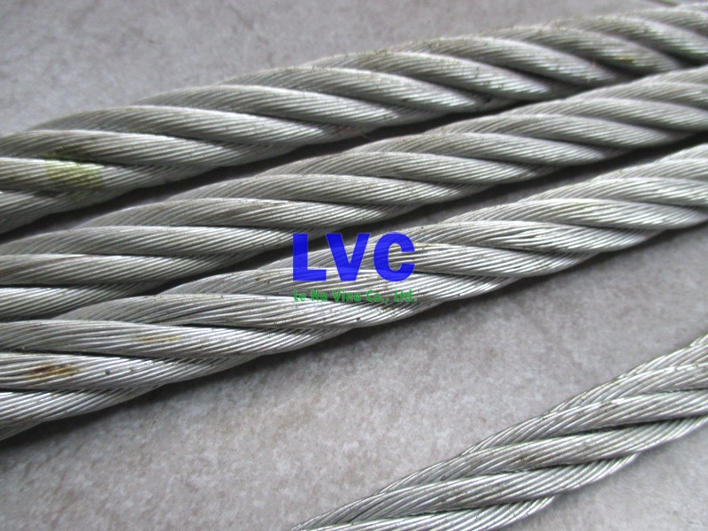 Cáp mạ kẽm 6x12+fc, Cáp mạ kẽm, Sợi thép, Lê Hà Vina, Thép mạ kẽm