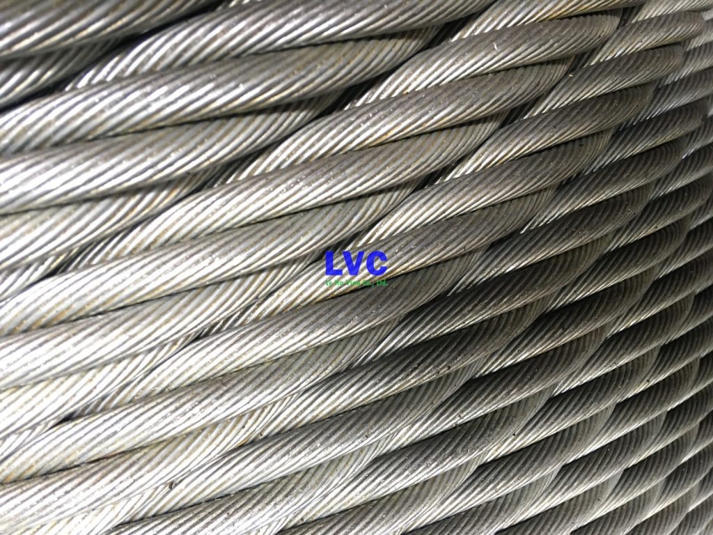 Cáp mạ kẽm 6x12+fc, Cáp mạ kẽm, Sợi thép, Lê Hà Vina, Thép mạ kẽm