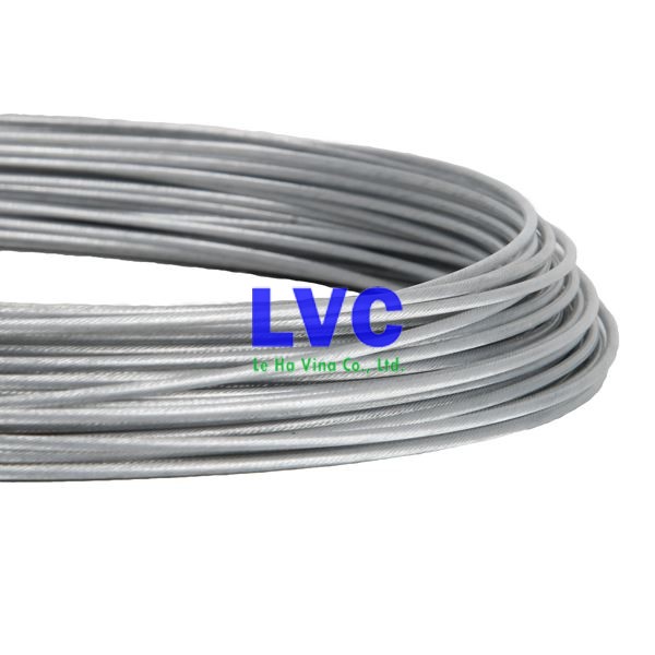 Cáp thép bọc nhựa 6x7, Cáp thép bọc nhựa, Lê Hà Vina, Cáp thép, Cáp lụa mạ quy cách 6x7