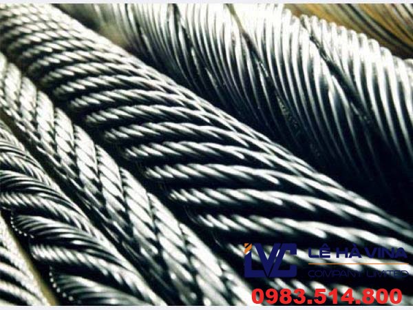 Cáp thép xây dựng, Cáp thép mạ kẽm bọc nhựa, Cáp thép mạ kẽm, Cáp không mạ, Dây cáp thép