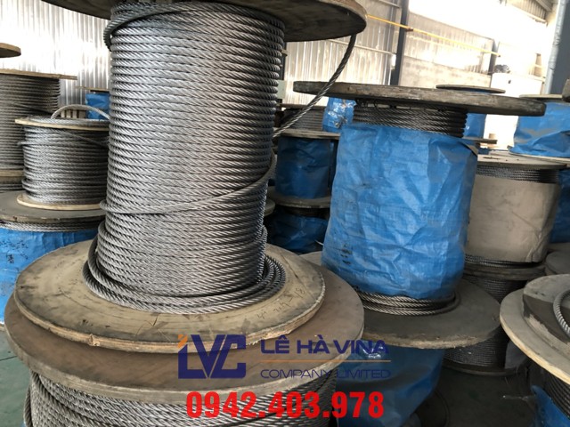 Cáp inox 304 6*19FC phi 12 Trung Quốc, Cáp inox 304 6*19FC, Cáp inox 304, Cáp inox 304 6*19FC phi 12, cap inox