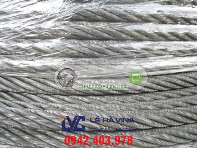 Cáp inox 304 6*19FC phi 12 Trung Quốc, Cáp inox 304 6*19FC, Cáp inox 304, Cáp inox 304 6*19FC phi 12, cap inox