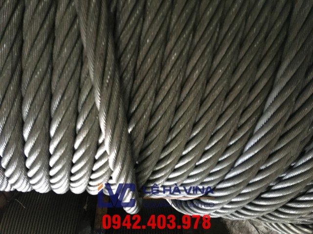 Cáp inox, Cáp inox 304 6*19FC phi 14 Trung Quốc, Cáp inox 304 6*19FC phi 14, Cáp inox 304 6*19FC, Cáp inox 304