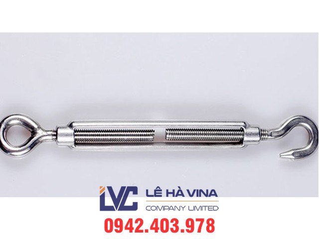 Tăng đơ inox 304 1 đầu móc - 1 đầu tròn, Tăng đơ inox 304, Tăng đơ inox phi 8, Tăng đơ, Lê Hà Vina, Cấu tạo của tăng đơ, Đặc điểm của tăng đơ inox 304 1 đầu móc - 1 đầu tròn, Mua tăng đơ inox 304, công ty Lê Hà Vina, cung cấp tăng đơ