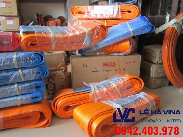 Dây đai cẩu hàng, Cáp thép, Lê Hà Vina, Cáp vải cẩu hàng, Dây đai
